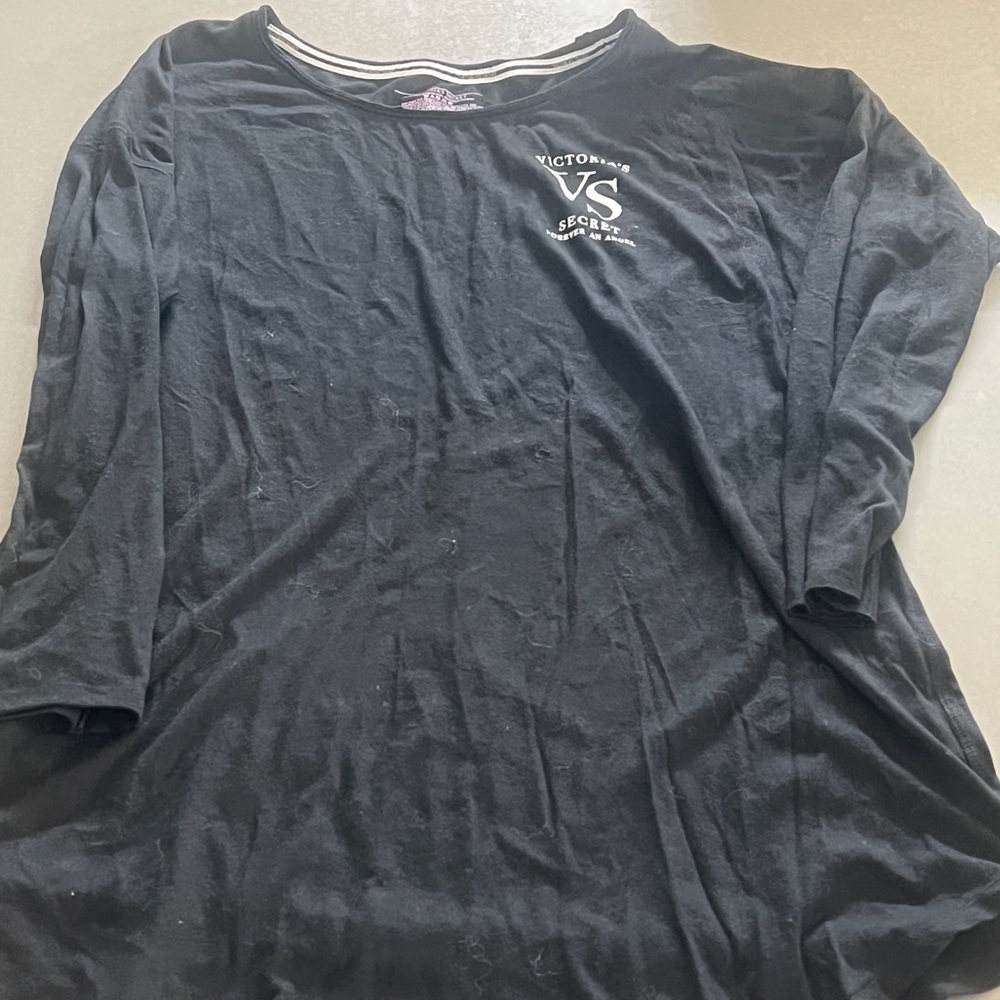 Victoria's Secret Black and White Logo sleep shirt